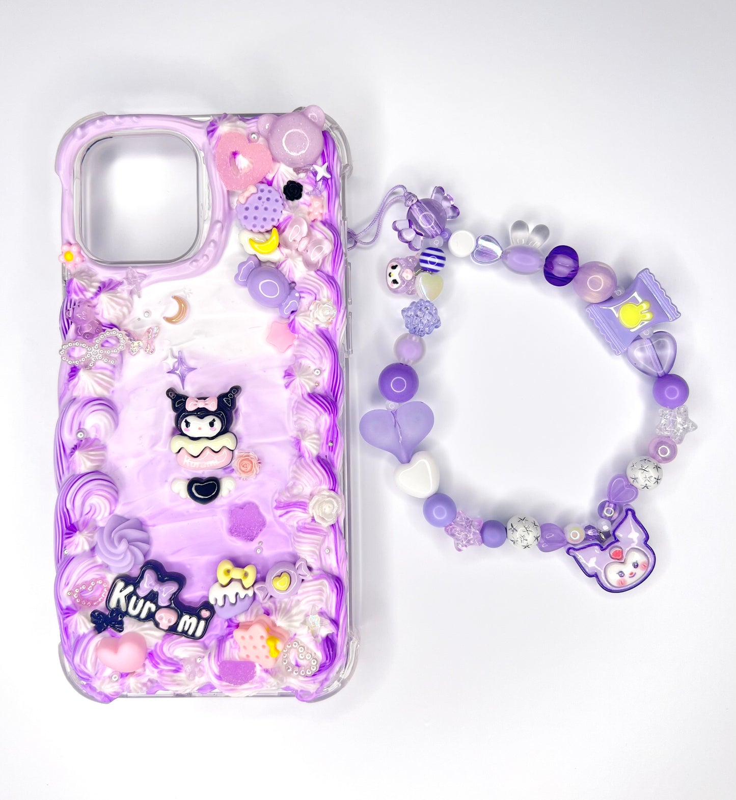 SO - Pastel Purple Decoden Case & Wrist Strap Set