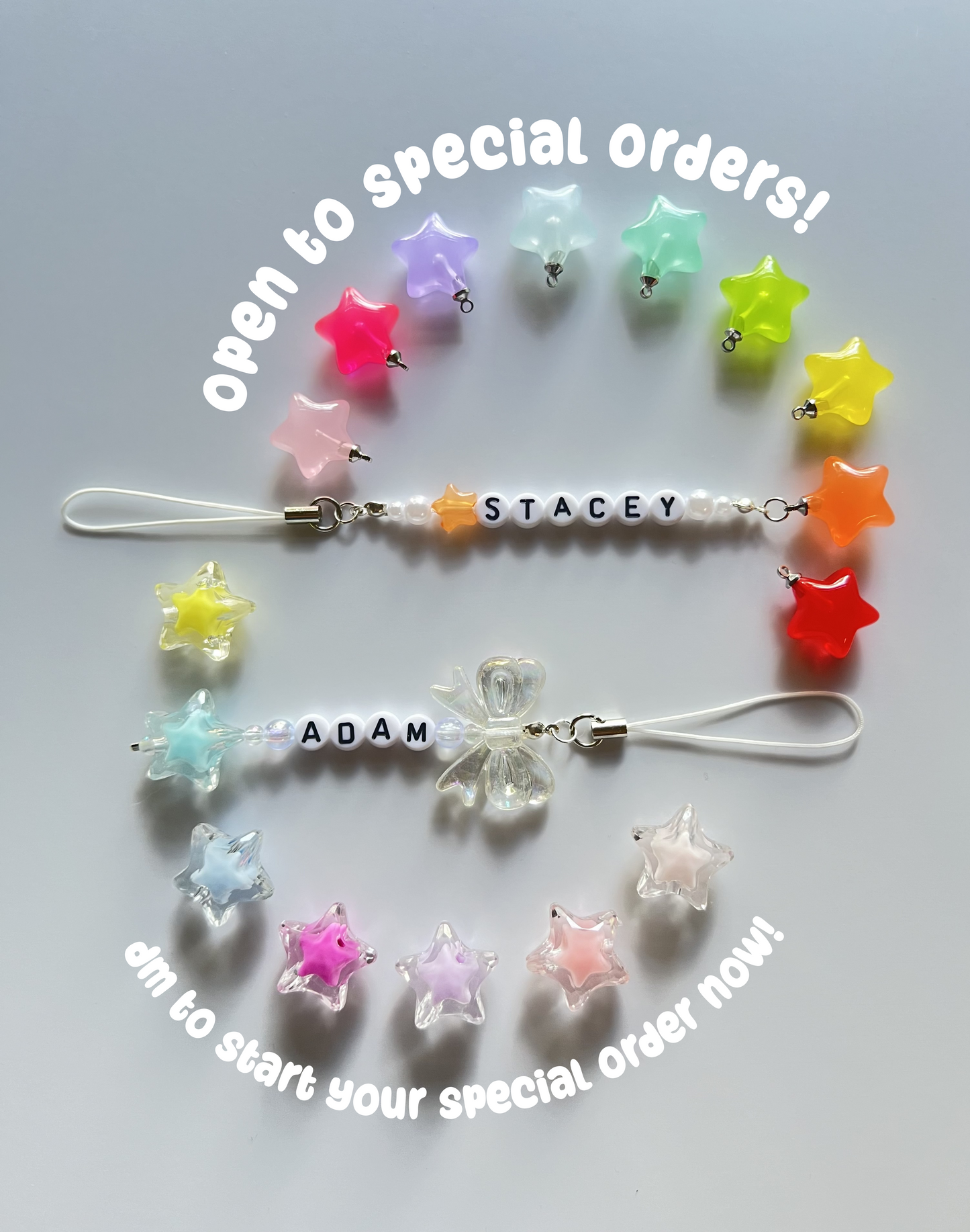 Open - Jelly Star Name Keychain